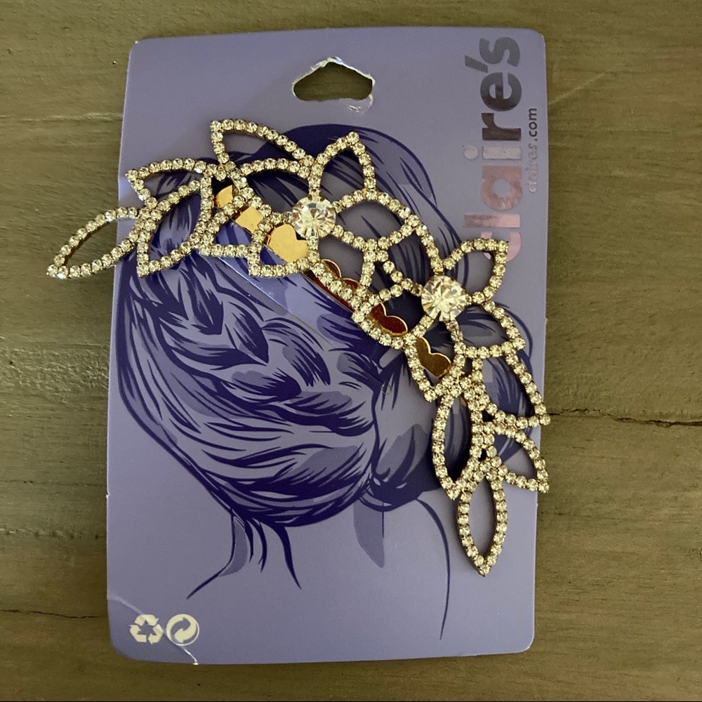 💥LAST CHANCE💥 Claire’s Hair piece, gold/jewels (wedding, etc)